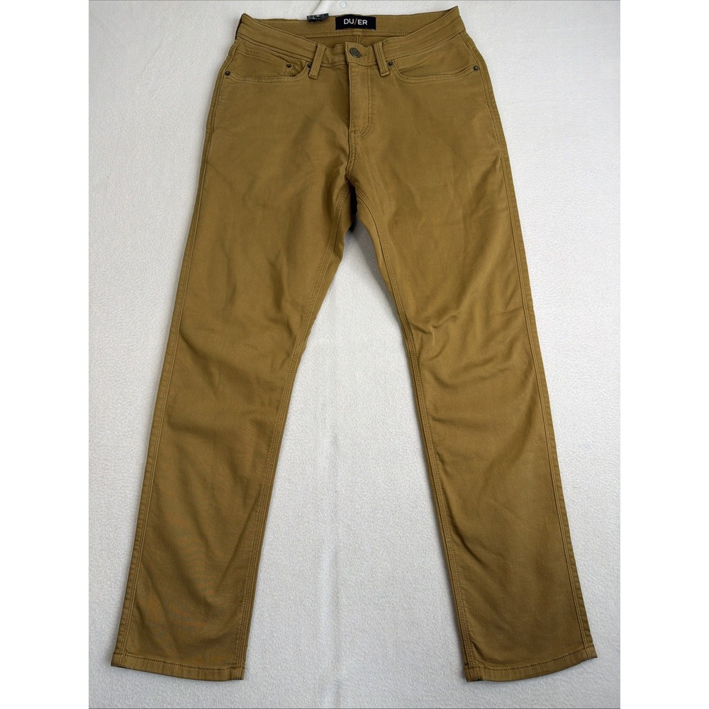 DUER No Sweat Relaxed Taper Pants Mens 30x30 Khaki Brown N2X Chino New